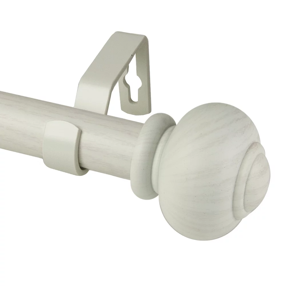 Rod Desyne 1" Rotunda Faux Wood Curtain Rod 3 Rod Desyne 1" Rotunda Faux Wood Curtain Rod