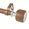 Rod Desyne 1" Josephine Faux Wood Curtain Rod 1 Rod Desyne 1" Josephine Faux Wood Curtain Rod -Greenland Home Fashions Shop 4778790 Chestnut
