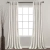Lush Décor Lush Decor Linen Button Pinched Pleat Window Curtain -Greenland Home Fashions Shop 4779287 Off White