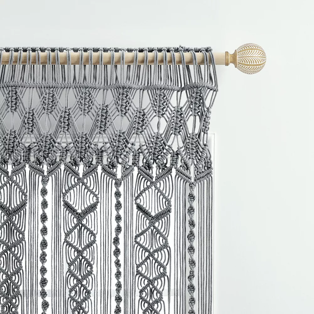 Lush Décor Lush Decor Boho Macrame Textured Cotton Valance 4 Lush Décor Lush Decor Boho Macrame Textured Cotton Valance - Image 2