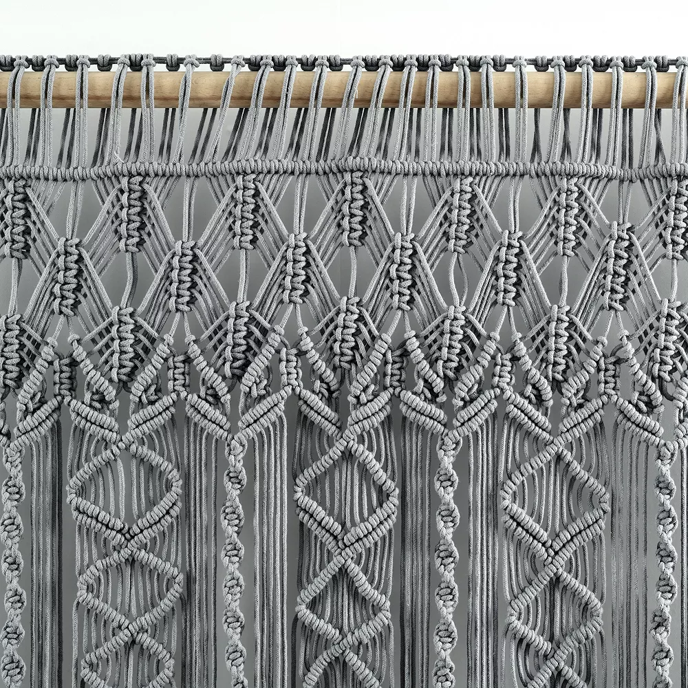 Lush Décor Lush Decor Boho Macrame Textured Cotton Valance 5 Lush Décor Lush Decor Boho Macrame Textured Cotton Valance - Image 3