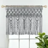 Lush Décor Lush Decor Boho Macrame Textured Cotton Valance -Greenland Home Fashions Shop 4781706 Gray