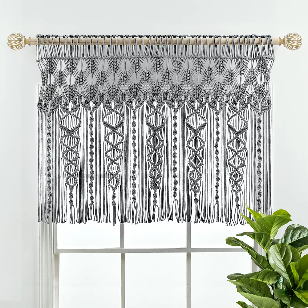 Lush Décor Lush Decor Boho Macrame Textured Cotton Valance 3 Lush Décor Lush Decor Boho Macrame Textured Cotton Valance