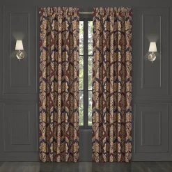 Five Queens Court Middleton Red 2-pack Window Curtain Set