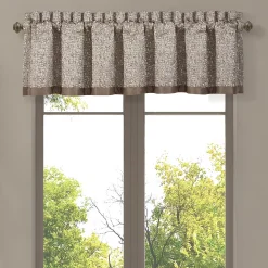 Five Queens Court Calgary Taupe Window Straight Valance