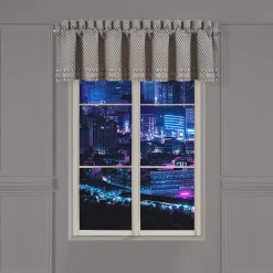 Five Queens Court Houston Charcoal Window Straight Valance