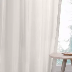 EFF Solid Classic Cotton Semi Sheer 2-pack Window Curtain Set -Greenland Home Fashions Shop 4887689 ALT5