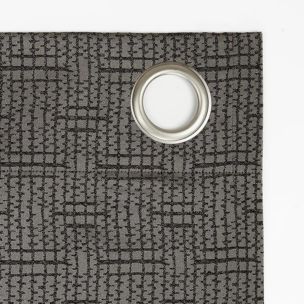 Clean Window Textured Geometric Recycled Fiber Semi-Sheer Grommet Curtain Panel 6 Clean Window Textured Geometric Recycled Fiber Semi-Sheer Grommet Curtain Panel - Image 4