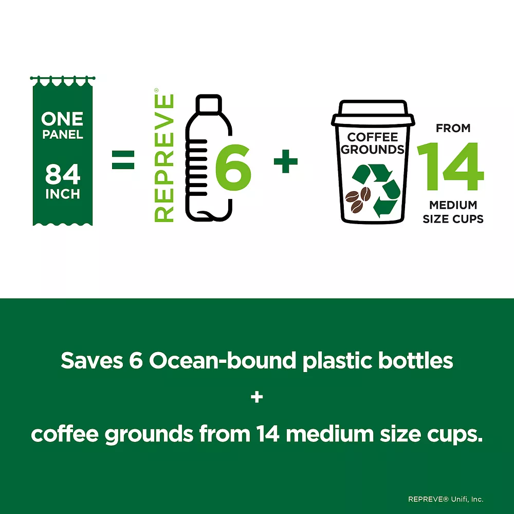 Clean Window Textured Geometric Recycled Fiber Semi-Sheer Grommet Curtain Panel 8 Clean Window Textured Geometric Recycled Fiber Semi-Sheer Grommet Curtain Panel - Image 6