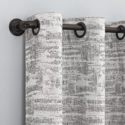 Sun Zero Parrish 100% Blackout Thermal Distressed Grid Grommet Window Curtain -Greenland Home Fashions Shop 4911996 ALT2
