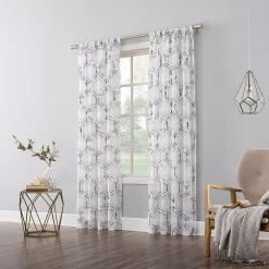 No. 918 Raina Space Dyed Trellis Embroidery Sheer Window Curtain 12 No. 918 Raina Space Dyed Trellis Embroidery Sheer Window Curtain -Greenland Home Fashions Shop 4913731 ALT4