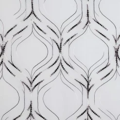 No. 918 Raina Space Dyed Trellis Embroidery Sheer Window Curtain 13 No. 918 Raina Space Dyed Trellis Embroidery Sheer Window Curtain -Greenland Home Fashions Shop 4913731 ALT5