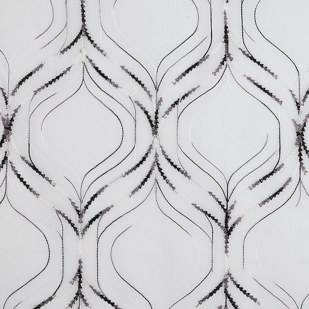 No. 918 Raina Space Dyed Trellis Embroidery Sheer Window Curtain 8 No. 918 Raina Space Dyed Trellis Embroidery Sheer Window Curtain - Image 6