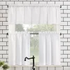 No. 918 Martine Microfiber Semi-Sheer Kitchen Curtain Valance And Tiers Set 1 No. 918 Martine Microfiber Semi-Sheer Kitchen Curtain Valance And Tiers Set -Greenland Home Fashions Shop 4913739 White