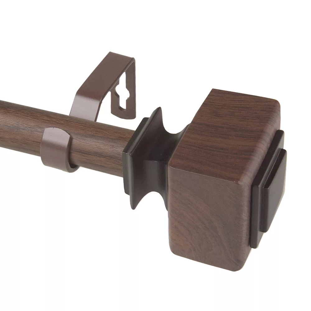 Rod Desyne 1" Willis Faux Wood Curtain Rod 3 Rod Desyne 1" Willis Faux Wood Curtain Rod