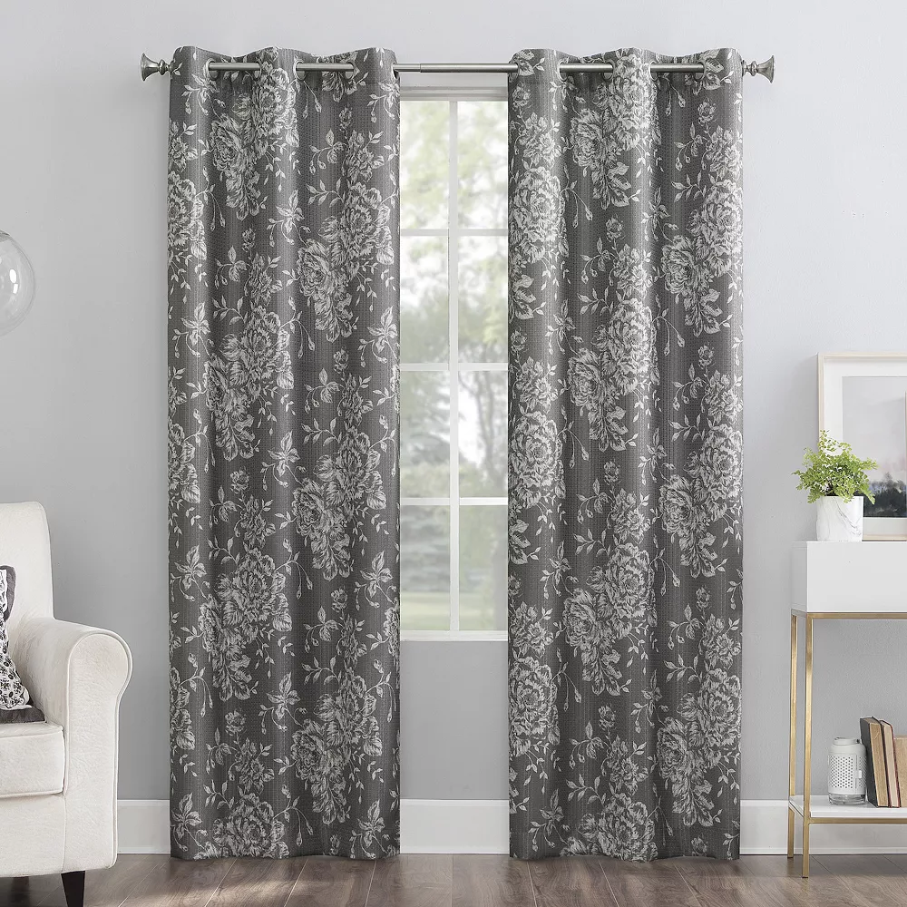 The Big One® 2-pack Dabney Floral Grommet Decorative Window Curtain Set 3 The Big One® 2-pack Dabney Floral Grommet Decorative Window Curtain Set