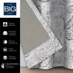 The Big One® Paisley Jacquard 100% Blackout 2-pack Window Curtain -Greenland Home Fashions Shop 4995034 ALT3