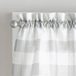Curtainworks Buffalo Check Rod Pocket Valance And Tier Set 10 Curtainworks Buffalo Check Rod Pocket Valance And Tier Set -Greenland Home Fashions Shop 4996907 ALT4