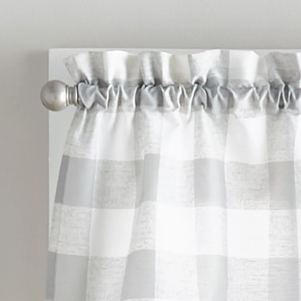 Curtainworks Buffalo Check Rod Pocket Valance And Tier Set 6 Curtainworks Buffalo Check Rod Pocket Valance And Tier Set - Image 4