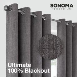 Sonoma Goods For Life® Ultimate Performance Distressed Chenille 100% Blackout 2-pk Curtain 10 Sonoma Goods For Life® Ultimate Performance Distressed Chenille 100% Blackout 2-pk Curtain -Greenland Home Fashions Shop 5002254 ALT2