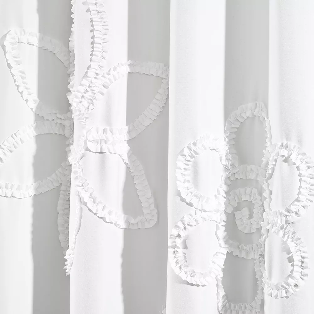 Lush Décor Lush Decor Lush Decor Ruffle Flower 2-pack Window Curtain Set 5 Lush Décor Lush Decor Lush Decor Ruffle Flower 2-pack Window Curtain Set - Image 3
