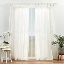 Exclusive Home Curtains Duncan Sheer Braided Tab Top 2-pack Window Curtain Set