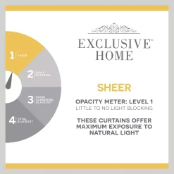 Exclusive Home Curtains Hawkins Sheer 2-pack Window Curtain Set -Greenland Home Fashions Shop 5009988 ALT4