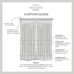 Exclusive Home Curtains Hawkins Sheer 2-pack Window Curtain Set -Greenland Home Fashions Shop 5009988 ALT5
