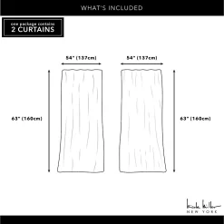 Nicole Miller NY Nicole Miller New York Peterson Light Filtering Tuxedo 2-pack Window Curtain Set -Greenland Home Fashions Shop 5010229 ALT5
