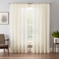 Eclipse Chelsea UV Light-Filtering Sheer Window Curtain