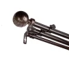Rod Desyne Arman Triple Curtain Rod 2 Rod Desyne Arman Triple Curtain Rod -Greenland Home Fashions Shop 5033647 Cocoa