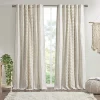 INK+IVY 1-Panel Imani Light Filtering Lined Cotton Window Curtain Panel With Chenille Stripes -Greenland Home Fashions Shop 5034641 Ivory