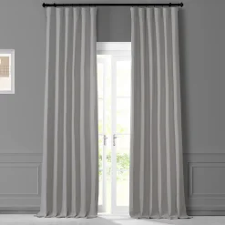 EFF Monochromatic Faux Linen Room Darkening 2-pack Window Curtain Set