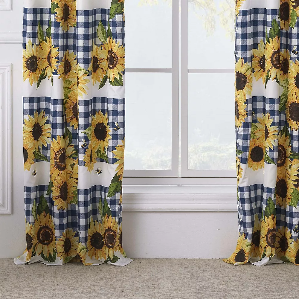 Barefoot Bungalow Sunflower Window Curtain Set 4 Barefoot Bungalow Sunflower Window Curtain Set - Image 2