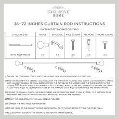 Exclusive Home Curtains Anastasia Adjustable Curtain Rod And Finial Set -Greenland Home Fashions Shop 5093793 ALT7