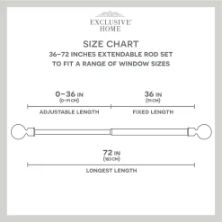 Exclusive Home Curtains Eleanor Adjustable Curtain Rod And Finial Set -Greenland Home Fashions Shop 5093820 ALT3