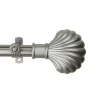 Rod Desyne Clam 13/16" Single Curtain Rod 28"-48" 1 Rod Desyne Clam 13/16" Single Curtain Rod 28"-48" -Greenland Home Fashions Shop 5094108 Satin Nickel