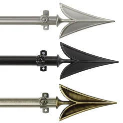 Rod Desyne Arrow 13/16" Single Curtain Rod 120" - 170" 5 Rod Desyne Arrow 13/16" Single Curtain Rod 120" - 170" -Greenland Home Fashions Shop 5094109 ALT