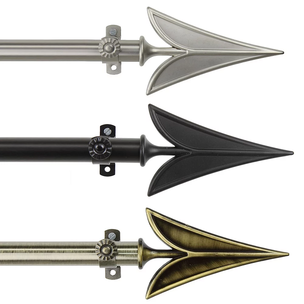 Rod Desyne Arrow 13/16" Single Curtain Rod 120" - 170" 4 Rod Desyne Arrow 13/16" Single Curtain Rod 120" - 170" - Image 2