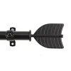 Rod Desyne Feather 13/16" Single Curtain Rod 66"-120" -Greenland Home Fashions Shop 5094112 Black
