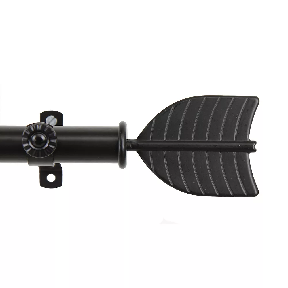 Rod Desyne Feather 13/16" Single Curtain Rod 66"-120" 3 Rod Desyne Feather 13/16" Single Curtain Rod 66"-120"