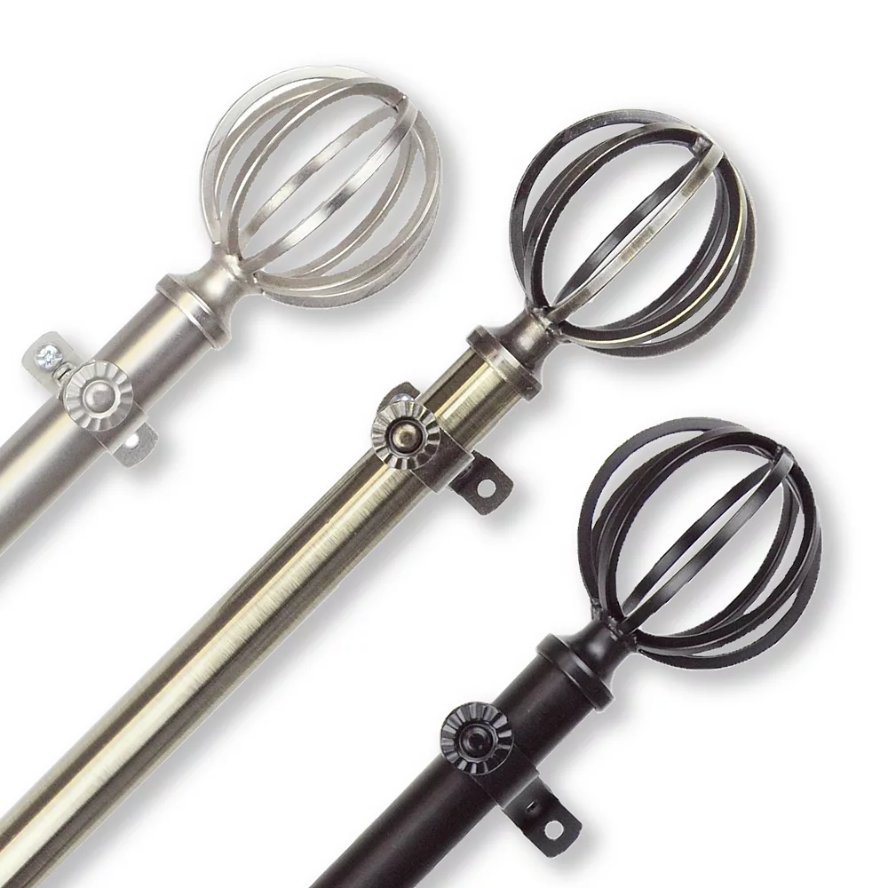 Rod Desyne Cage 13/16" Single Curtain Rod 28"-48" 4 Rod Desyne Cage 13/16" Single Curtain Rod 28"-48" - Image 2