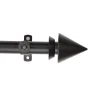 Rod Desyne Cone 13/16" Single Curtain Rod 48"-84" -Greenland Home Fashions Shop 5094127 Black