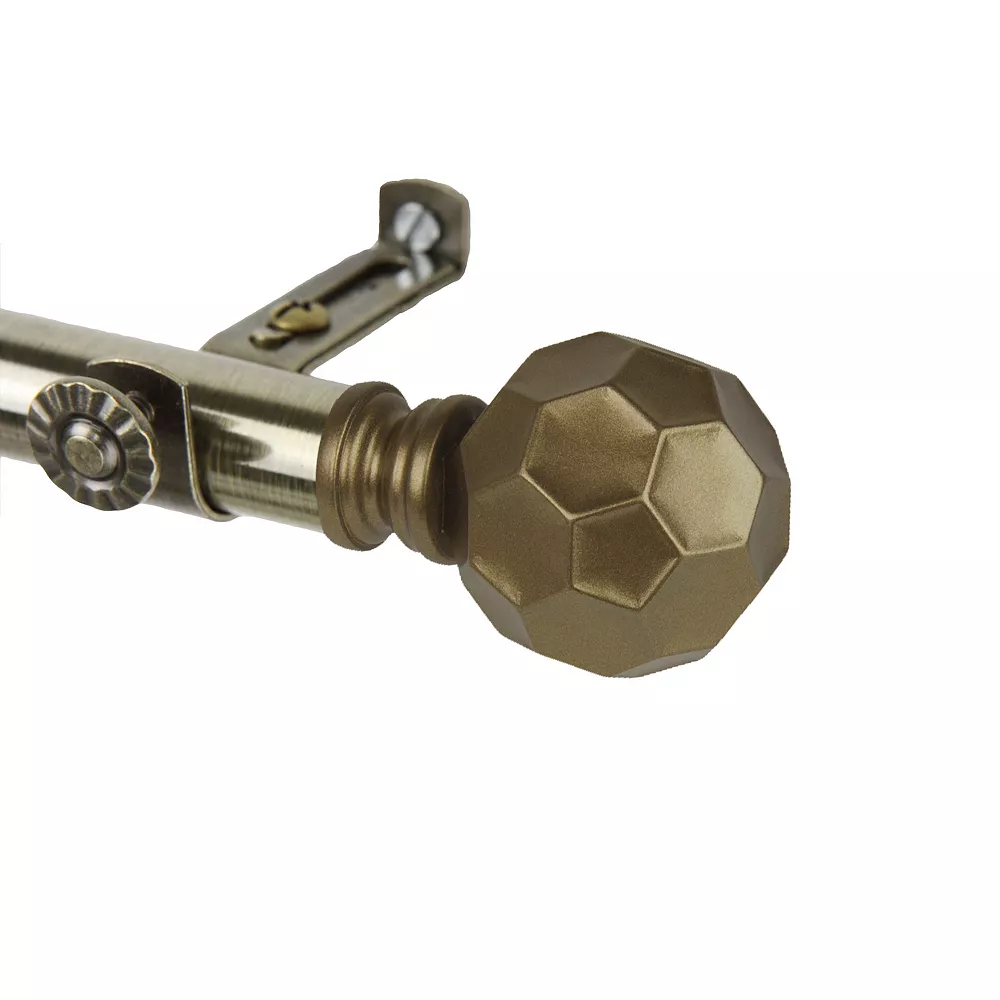 Rod Desyne Christiano 13/16" Single Curtain Rod 28"-48" 3 Rod Desyne Christiano 13/16" Single Curtain Rod 28"-48"