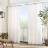 Sunbrella Canvas Solid Indoor/Outdoor UV Resistant Grommet Window Panel -Greenland Home Fashions Shop 5096538 Ivory