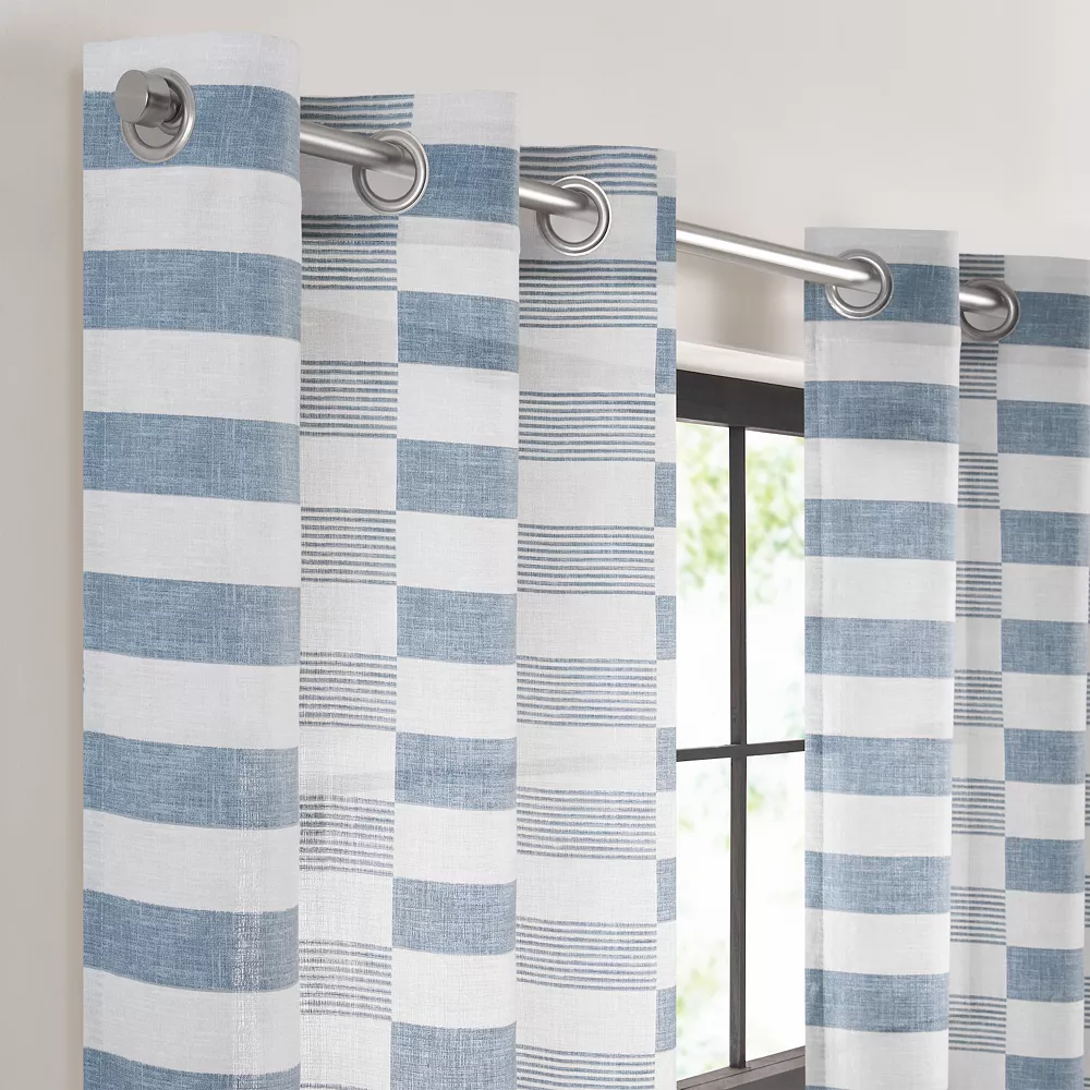 The Big One® Blue Declan 2-Pack Window Curtain Set 4 The Big One® Blue Declan 2-Pack Window Curtain Set - Image 2