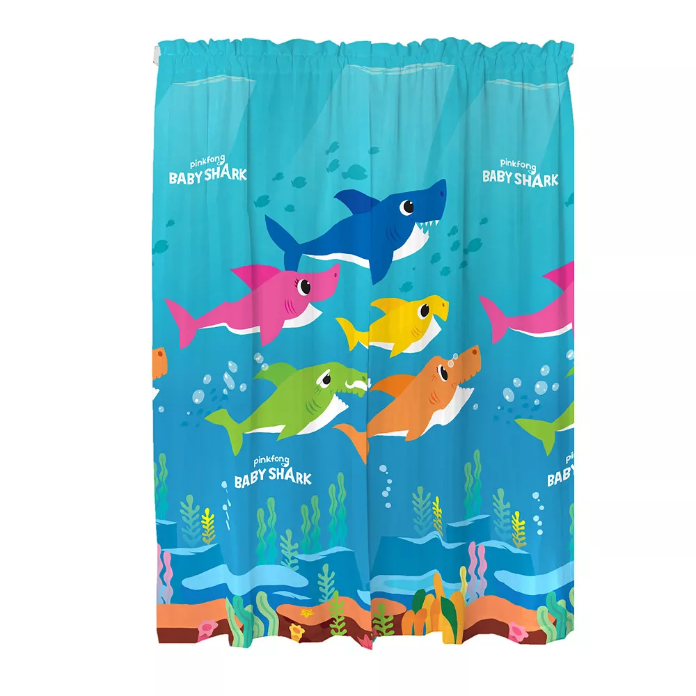 Licensed Character Baby Shark Cute Sharks 2-Pack Window Curtain Set 4 Licensed Character Baby Shark Cute Sharks 2-Pack Window Curtain Set - Image 2
