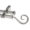 Rod Desyne Curl 13/16" Double Curtain Rod -Greenland Home Fashions Shop 5152725 Satin Nickel
