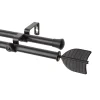 Rod Desyne Feather 13/16" Double Curtain Rod -Greenland Home Fashions Shop 5152752 Black