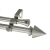 Rod Desyne Cone 13/16" Double Curtain Rod 1 Rod Desyne Cone 13/16" Double Curtain Rod -Greenland Home Fashions Shop 5153520 Satin Nickel